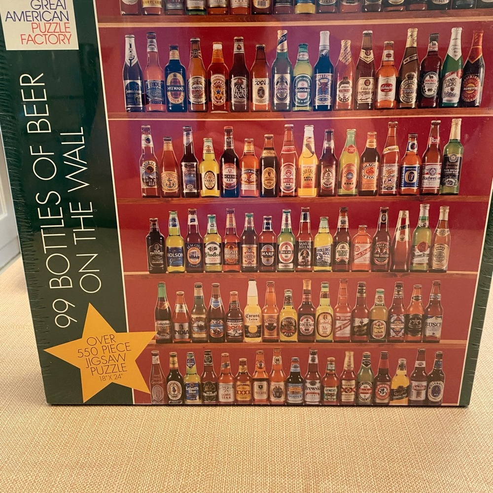 Great American Puzzle Factory 99 Bottles of Beer on the Wall over 550 piece. New